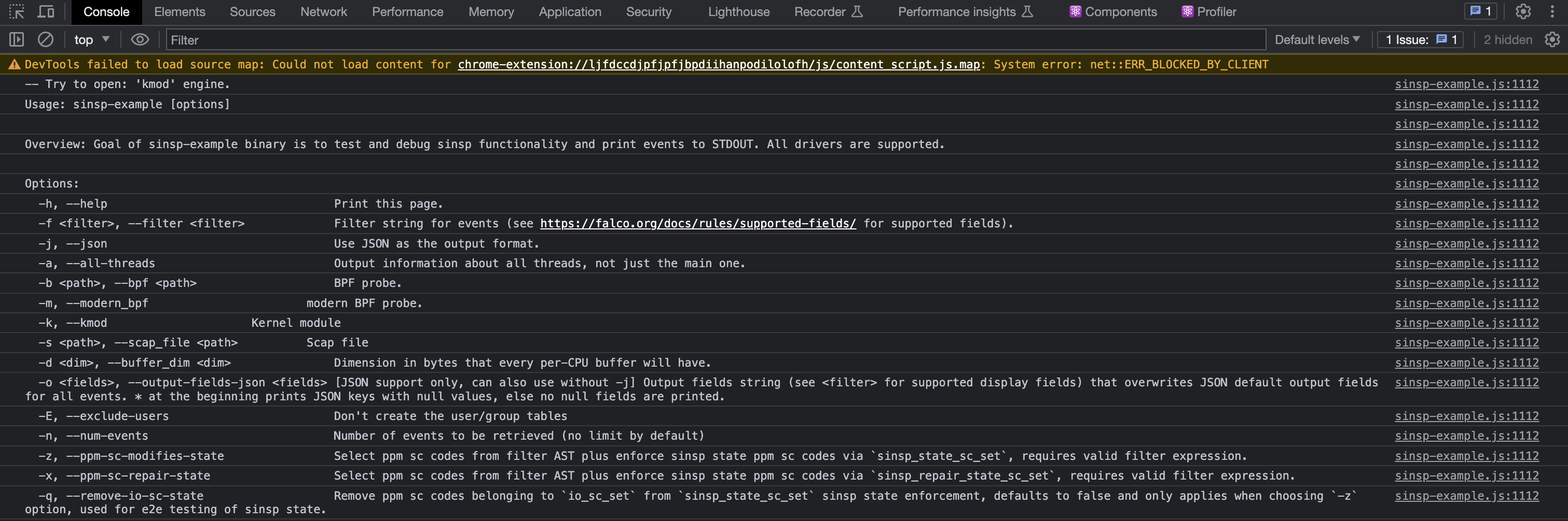 sinsp example output
