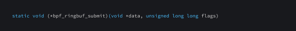 Function ehich is used to submit data that had previously been reserved in a ringbuf.