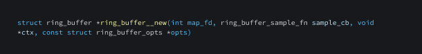 Function which is used for creating and opening a new ringbuf manager.