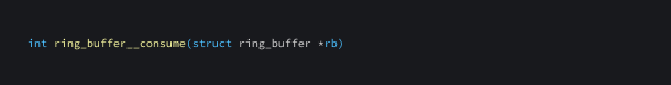 Program used to remove or consume data from a ring buffer.